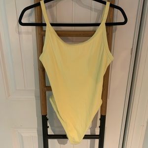 One piece buttercream bathing suit